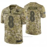 Camiseta NFL Limited Baltimore Ravens Lamar Jackson 2018 Salute To Service Camuflaje