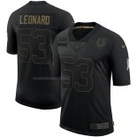 Camiseta NFL Limited Indianapolis Colts Leonard 2020 Salute To Service Negro