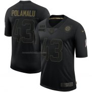 Camiseta NFL Limited Pittsburgh Steelers Polamalu 2020 Salute To Service Negro