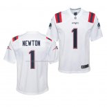 Camiseta NFL Game Nino New England Patriots Cam Newton 2020 Blanco