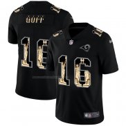 Camiseta NFL Limited Los Angeles Rams Goff Statue of Liberty Fashion Negro