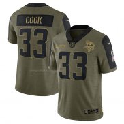 Camiseta NFL Limited Minnesota Vikings Dalvin Cook 2021 Salute To Service Verde