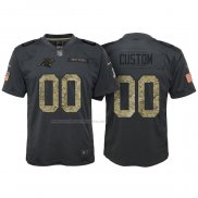 Camiseta NFL Limited Nino Carolina Panthers Personalizada 2016 Salute To Service Negro