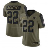 Camiseta NFL Limited Carolina Panthers Christian Mccaffrey 2021 Salute To Service Verde