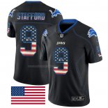 Camiseta NFL Limited Detroit Lions Stafford Rush USA Flag Negro