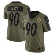 Camiseta NFL Limited Pittsburgh Steelers T.j. Watt 2021 Salute To Service Verde