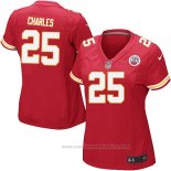 Camiseta NFL Game Mujer Kansas City Chiefs Charles Rojo