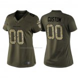 Camiseta NFL Limited Mujer Denver Broncos Personalizada Salute To Service Verde