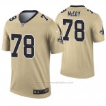 Camiseta NFL Legend New Orleans Saints 78 Erik Mccoy Inverted Oro