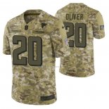 Camiseta NFL Limited Atlanta Falcons 20 Isaiah Oliver 2018 Salute To Service Camuflaje