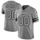 Camiseta NFL Limited New York Jets Personalizada Team Logo Gridiron Gris