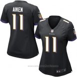 Camiseta NFL Game Mujer Baltimore Ravens Aiken Negro