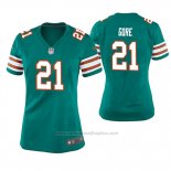 Camiseta NFL Game Mujer Miami Dolphins Frank Gore Throwback Verde