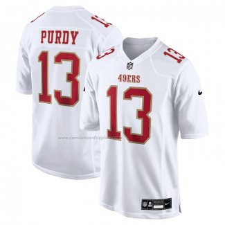 Camiseta NFL Game San Francisco 49ers Brock Purdy Fashion Game Tundra Blanco