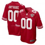 Camiseta NFL Game San Francisco 49ers Personalizada 75 Aniversario Rojo