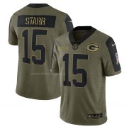 Camiseta NFL Limited Green Bay Packers Bart Starr 2021 Salute To Service Retired Verde