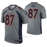 Camiseta NFL Legend Denver Broncos 87 Noah Fant Inverted Gris
