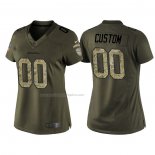 Camiseta NFL Limited Mujer Seattle Seahawks Personalizada Salute To Service Verde