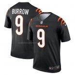 Camiseta NFL Legend Cincinnati Bengals Joe Burrow 9 Negro