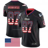 Camiseta NFL Limited New England Patriots Rob Gronkowski Rush USA Flag Negro