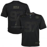 Camiseta NFL Limited Nino San Francisco 49ers Nick Bosa 2020 Salute To Service Negro
