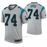 Camiseta NFL Legend Carolina Panthers 74 Greg Little Inverted Gris