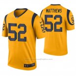 Camiseta NFL Legend Los Angeles Rams Clay Matthews Oro Color Rush