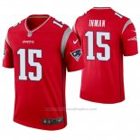 Camiseta NFL Legend New England Patriots 15 Dontrelle Inman Inverted Rojo