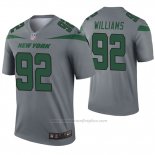 Camiseta NFL Legend New York Jets 92 Leonard Williams Inverted Gris