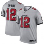 Camiseta NFL Legend Tampa Bay Buccaneers Tom Brady 12 Inverted Gris