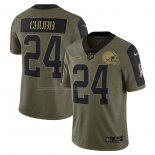 Camiseta NFL Limited Cleveland Browns Nick Chubb 2021 Salute To Service Verde