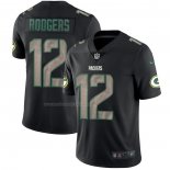 Camiseta NFL Limited Green Bay Packers Rodgers Black Impact