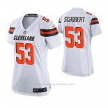 Camiseta NFL Game Mujer Cleveland Browns Joe Schobert Blanco