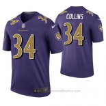 Camiseta NFL Legend Baltimore Ravens Alex Collins Violeta Color Rush