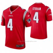 Camiseta NFL Legend New England Patriots 4 Jarrett Stidham Inverted Rojo
