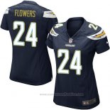 Camiseta NFL Game Mujer Los Angeles Chargers Flowers Negro