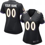 Camiseta NFL Mujer Baltimore Ravens Personalizada Negro