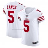 Camiseta NFL Elite San Francisco 49ers Trey Lance Vapor Untouchable Blanco