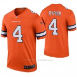 Camiseta NFL Legend Denver Broncos Brett Rypien Naranja Color Rush