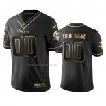 Camiseta NFL Limited Minnesota Vikings Personalizada Golden Edition Negro