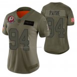 Camiseta NFL Limited Mujer Washington Redskins Da'ron Payne 2019 Salute To Service Verde