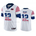 Camiseta NFL Limited New England Patriots Tom Brady Independence Day Blanco