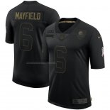 Camiseta NFL Limited Cleveland Browns Mayfield 2020 Salute To Service Negro
