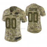Camiseta NFL Limited Mujer New York Jets Personalizada 2018 Salute To Service Verde