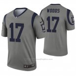 Camiseta NFL Legend Los Angeles Rams 17 Robert Woods Inverted Gris