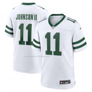Camiseta NFL Game New York Jets Jermaine Johnson II Alterno Blanco